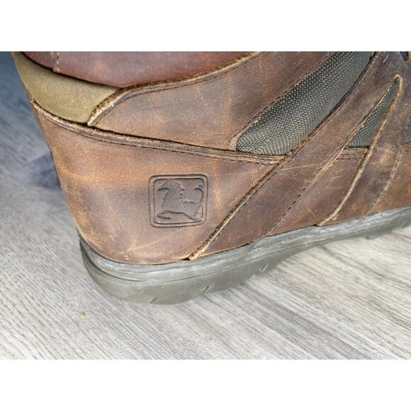 RJ COLT Men\'s Boots Brown Leather Combat Hiking Lace Up Shoes Size 12M Vintage